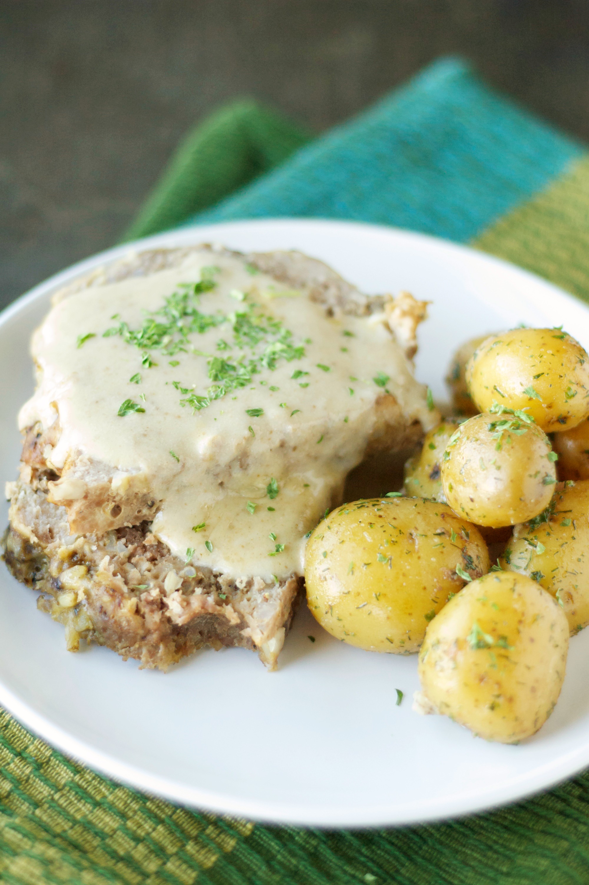 Crockpot Creamy Meatloaf with Baby Dill Potatoes | Crockpot Gourmet